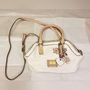 White Guess Double Handle Purse